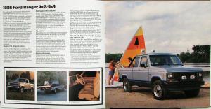 1986 Ford Trucks Wagon Van Pickup Color Sales Brochure Oversized Original