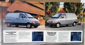 1987 Ford Aerostar & XL Van Sales Brochure Oversized Original