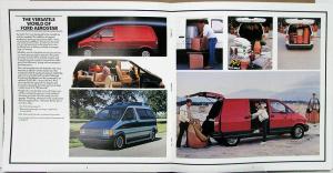 1987 Ford Aerostar & XL Van Sales Brochure Oversized Original