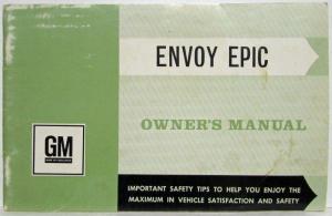 1968 Envoy Epic Owners Manual - Canadian