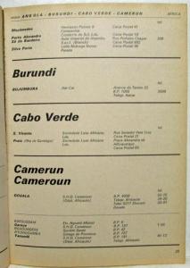 1972 Fiat Service Stations Booklet - Asia Africa America Oceania