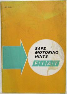 1972 Fiat Safe Motoring Hints Manual