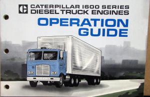 1971 1972 Caterpillar 1600 Series Diesel Truck Engines Owners Manual Oper Guide