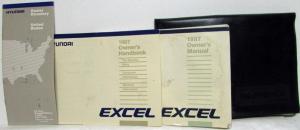 1987 Hyundai Excel Owners Manual and Handbook with Dealer Directory and Case