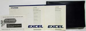 1988 Hyundai Excel Owners Manual and Handbook with Key Order Info in Case