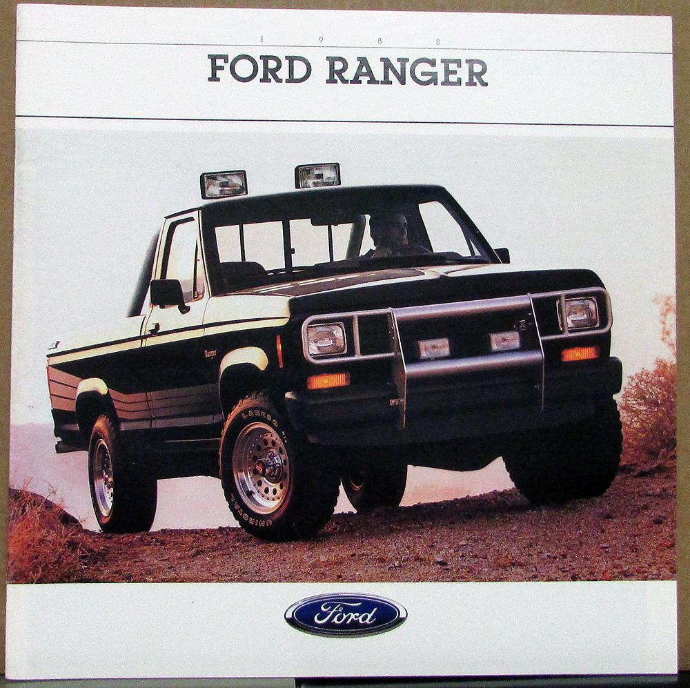 1988 Ford Ranger Pickup Truck STX XLT S Reg & Super Cab Sales Brochure Oversized