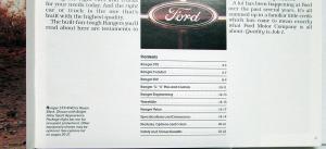 1988 Ford Ranger Pickup Truck STX XLT S Reg & Super Cab Sales Brochure Oversized