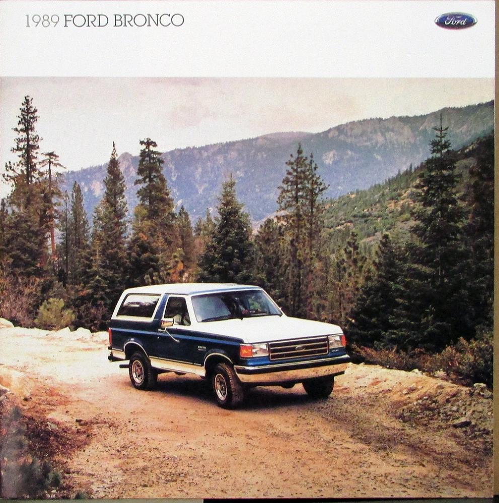 1989 Ford Bronco Eddie Bauer XLT Custom Color Sales Brochure Oversized Orig
