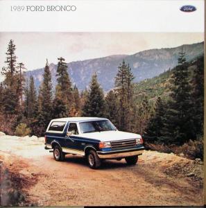 1989 Ford Bronco Eddie Bauer XLT Custom Color Sales Brochure Oversized Orig