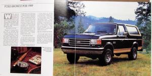 1989 Ford Bronco Eddie Bauer XLT Custom Color Sales Brochure Oversized Orig