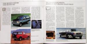 1989 Ford Bronco Eddie Bauer XLT Custom Color Sales Brochure Oversized Orig
