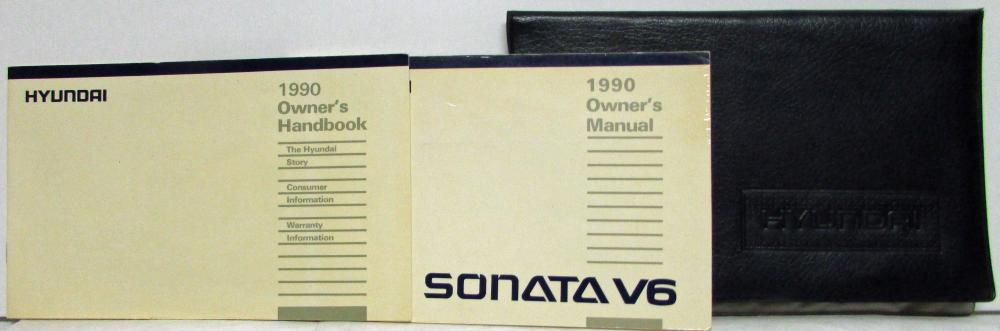 1990 Hyundai Sonata V6 Owners Manual and Handbook in Case