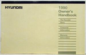1990 Hyundai Sonata V6 Owners Manual and Handbook in Case
