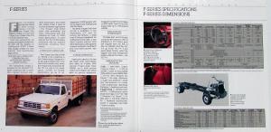 1989 Ford Chassis Cab Series E & F Truck Sales Brochure Folder Oversized Orig
