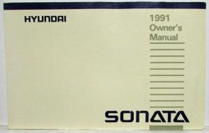 1991 Hyundai Sonata Owners Manual and Handbook & Supplement in Case