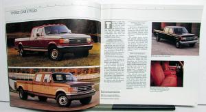 1989 Ford Pickup Truck Crew XLT XL Lariat F Series Sales Brochure Oversized Orig