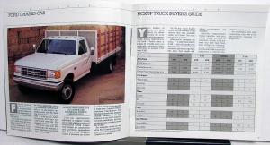 1989 Ford Pickup Truck Crew XLT XL Lariat F Series Sales Brochure Oversized Orig