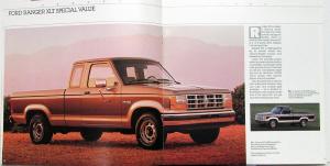 1989 Ford Ranger Pickup Truck Reg & Super Cab Sales Brochure Oversized Original