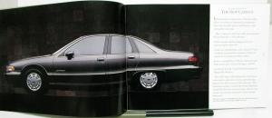 1991 Chevrolet Caprice Dealer Large Prestige Sales Brochure Features Options