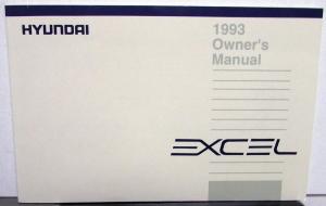 1992 Hyundai Excel Owners Manual and Handbook & Supplement in Case