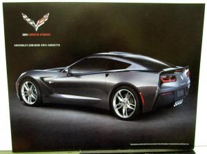 2014 Chevrolet Corvette Stingray Dealer Sales Data Card Handout