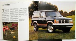 1990 Ford Bronco II Custom XLT Eddie Bauer Sales Brochure Oversized Original