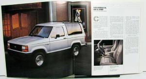 1990 Ford Bronco II Custom XLT Eddie Bauer Sales Brochure Oversized Original