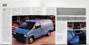 1990 Ford Econoline Aerostar Van Wagon Sales Brochure Oversized Original