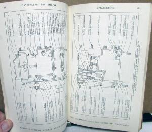 1962 Caterpillar D343 Engine Parts Book Serial numbers 62B1-Up Two Books