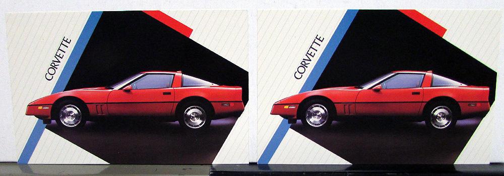 1986 Chevrolet Corvette Dealer Promotional Post Cards Original Pair