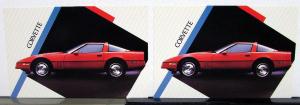 1986 Chevrolet Corvette Dealer Promotional Post Cards Original Pair