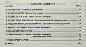 1995 Hyundai Elantra Owners Manual