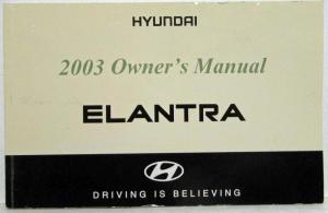 2003 Hyundai Elantra Owners Manual