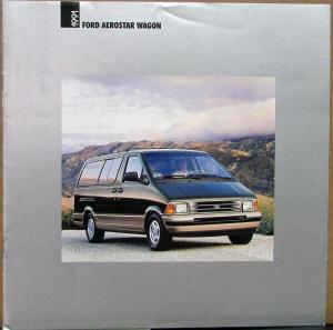 1991 Ford Aerostar XLT XL Plus Eddie Bauer Wagon Van Sales Brochure Oversized