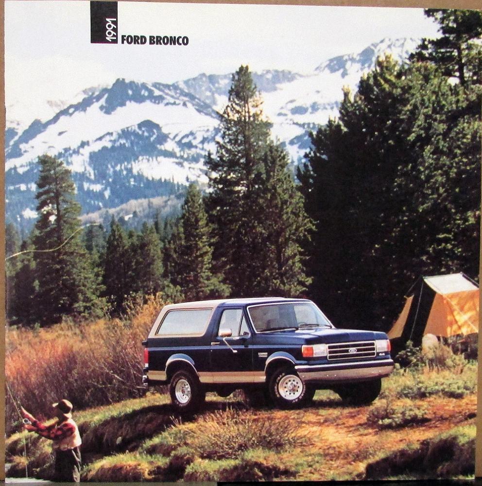 1991 Ford Bronco Custom XLT Eddie Bauer Silver Anniv Truck Sale Brochure XLarge