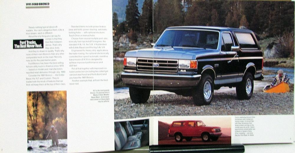 1993 Ford Bronco Custom XLT Eddie Bauer Truck Sales Brochure 