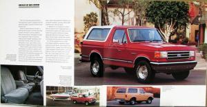 1991 Ford Bronco Custom XLT Eddie Bauer Silver Anniv Truck Sale Brochure XLarge