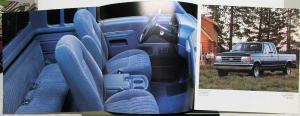 1991 Ford F Series Pickup Truck Custom SL XLT Lariat Sales Brochure Oversized