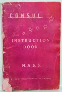 1953 Ford Consul Instruction Book Owners Manual