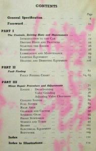 1953 Ford Consul Instruction Book Owners Manual