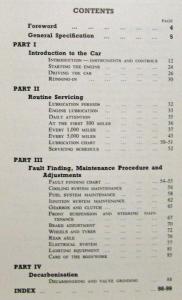 1958 Ford Zephyr Instruction Book Owners Manual