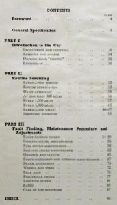 1959 Ford Consul Instruction Book Owners Manual