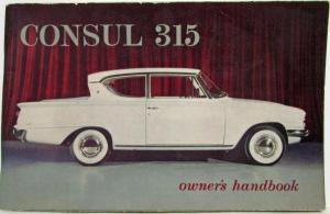 1962 Ford Consul 315 Owners Handbook Manual