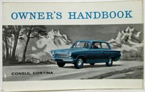 1963 Ford Consul Cortina Owners Handbook Manual