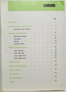 1964 Ford Thames Vans 5 & 7 CWT Owners Operators Manual