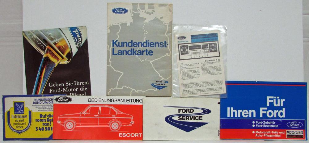 1975 Ford Escort Bedienungsanleitung - Owners Manual & Extras - German Text