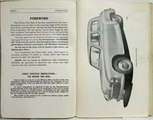 1950-1951 Hillman Minx Mark IV Owners Handbook Manual