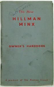 1956 Hillman Minx Owners Handbook Manual and Special Accessories Folder