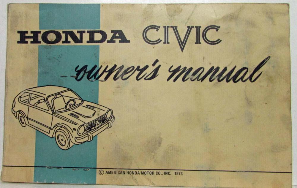 1974 Honda Civic Owners Manual