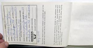 1977 Honda Civic Owners Manual